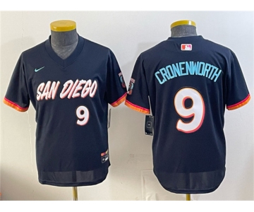 Youth San Diego Padres #9 Jake Cronenworth Obsidian 2026 City Connect Stadium Stitched Baseball Jersey