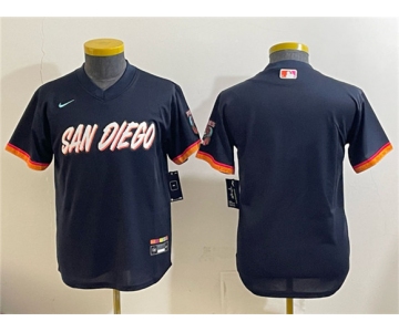 Youth San Diego Padres Blank Obsidian 2026 City Connect Stadium Stitched Baseball Jersey