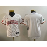 Youth San Diego Padres Blank White Mexico Cool Base Stitched Baseball Jersey Youth San Diego Padres Blank White Mexico Cool Base Stitched Baseball Jersey