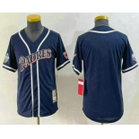Youth San Diego Padres Navy Cooperstown Cool Base Jersey