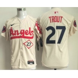 Youth Los Angeles Angels #27 Mike Trout Cream City Connect Limited Stitched Jersey Youth Los Angeles Angels #27 Mike Trout Cream City Connect Limited Stitched Jersey