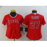 Youth Nike Majestic Los Angeles Angels of Anaheim #27 Mike Trout Red Home MLB Jersey