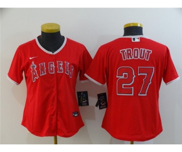 Youth Nike Majestic Los Angeles Angels of Anaheim #27 Mike Trout Red Home MLB Jersey