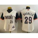 Women's Baltimore Orioles #29 Samuel Basallo Natural 2026 City Connect Stadium Stitched Baseball Jersey Women's Baltimore Orioles #29 Samuel Basallo Natural 2026 City Connect Stadium Stitched Baseball Jersey