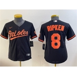 Youth Baltimore Orioles #8 Cal Ripken Jr Black Cool Base Stitched Baseball Jersey Youth Baltimore Orioles #8 Cal Ripken Jr Black Cool Base Stitched Baseball Jersey