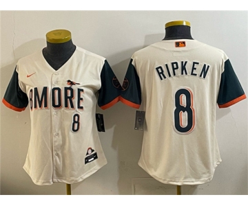 Youth Baltimore Orioles #8 Cal Ripken Jr Natural 2026 City Connect Stadium Stitched Baseball Jersey
