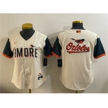 Youth Baltimore Orioles Team Big Logo Natural 2026 City Connect Stadium Stitched Baseball Jersey