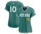 Women's Boston Red Sox #10 Trevor Story Green 2025 City Connect Limited Stitched Baseball Jersey