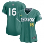 Women's Boston Red Sox #16 Jarren Duran Green 2025 City Connect Limited Stitched Baseball Jersey