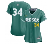 Women's Boston Red Sox #34 David Ortiz Green 2025 City Connect Limited Stitched Baseball Jersey