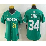 Women's Boston Red Sox #34 David Ortiz Green 2025 City Connect Player Name Limited Jersey