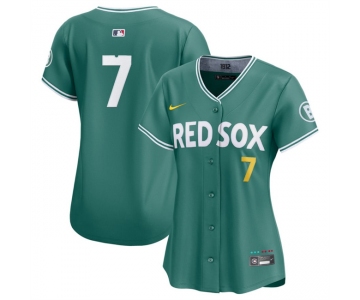 Women's Boston Red Sox #7 Masataka Yoshida Green 2025 City Connect Limited Stitched Baseball Jersey
