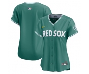 Women's Boston Red Sox Blank Green 2025 City Connect Limited Stitched Baseball Jersey