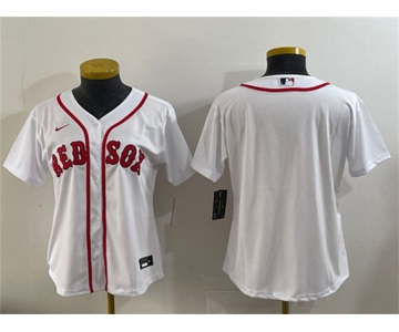 Youth Boston Red Sox Blank White Cool Base Stitched Baseball Jersey