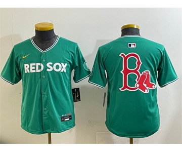 Youth Boston Red Sox Team Big Logo Green 2025 City Connect Limited Stitched Baseball Jersey