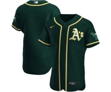 Men's Nike Oakland Athletics 2020 Green Alternate Authentic Team Baseball Jersey