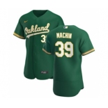 Men's Nike Oakland Athletics #39 Vimael Machin Kelly Green Alternate 2020 Authentic Player Baseball Jersey