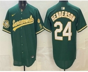 Men's Oakland Athletics #24 Rickey Henderson 2026 Green Alternate Sacramento Celebrating 125 Years Limited Jersey Men's Oakland Athletics #24 Rickey Henderson 2026 Green Alternate Sacramento Celebrating 125 Years Limited Jersey