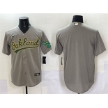 Men's Oakland Athletics Blank Grey Cool Base Stitched Baseball Jersey Men's Oakland Athletics Blank Grey Cool Base Stitched Baseball Jersey
