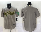 Men's Oakland Athletics Blank Grey Cool Base Stitched Baseball Jersey Men's Oakland Athletics Blank Grey Cool Base Stitched Baseball Jersey