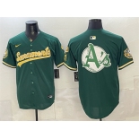 Men's Oakland Athletics Team Big Logo 2026 Green Alternate Sacramento Celebrating 125 Years Vapor Limited Stitched Baseball Jerseys