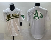 Men's Oakland Athletics Team Big Logo White Stitched Baseball Jersey Men's Oakland Athletics Team Big Logo White Stitched Baseball Jersey
