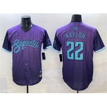 Men's Arizona Diamondbacks #22 Josh Naylor Purple 2025 City Connect Limited Stitched Baseball Jersey