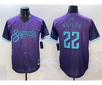Men's Arizona Diamondbacks #22 Josh Naylor Purple 2025 City Connect Limited Stitched Baseball Jersey