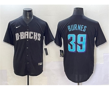 Men's Arizona Diamondbacks #39 Corbin Burnes Black Stitched Baseball Jersey