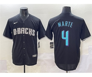 Men's Arizona Diamondbacks #4 Ketel Marte Black Stitched Baseball Jersey
