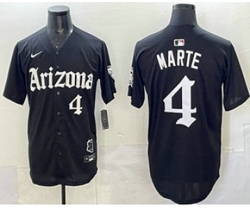 Men's Arizona Diamondbacks #4 Ketel Marte Black Vapor Premier Limited Stitched Baseball Jersey