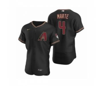 Men's Arizona Diamondbacks #4 Ketel Marte Nike Black Authentic 2020 Alternate Jersey
