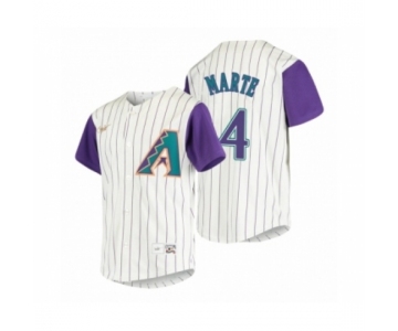 Men's Arizona Diamondbacks #4 Ketel Marte Nike Cream 2020 Cooperstown Collection Alternate Jersey
