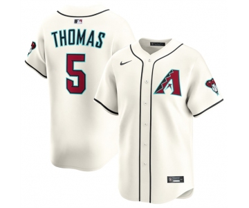 Men's Arizona Diamondbacks #5 Alek Thomas Cream Limited Stitched Baseball Jersey