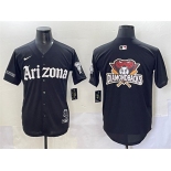 Men's Arizona Diamondbacks Team Big Logo Black 'Gothic Desert Fang Edition' Vapor Premier Limited Stitched Baseball Jersey