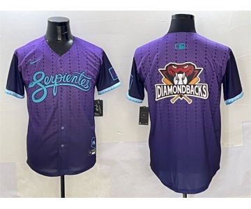 Men's Arizona Diamondbacks Team Big Logo Purple 2025 City Connect Limited Stitched Baseball Jersey