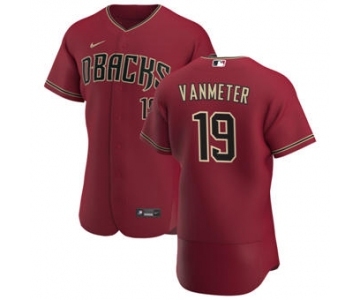 Men's Nike Arizona Diamondbacks #19 Josh VanMeter Crimson Authentic Alternate Team Baseball Jersey