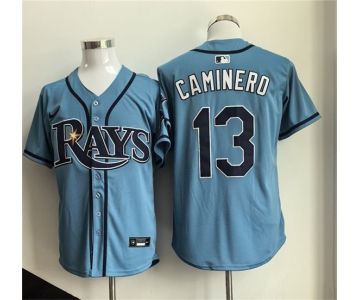 Men's Tampa Bay Rays #13 Junior Caminero Blue 2026 Limited Stitched Baseball Jersey