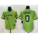 Men's Houston Astros #0 Orbit Green 2025 City Connect Limited Stitched Baseball Jersey