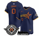 Men's Houston Astros #0 Orbit Navy 2025 City Connect Limited Stitched Baseball Jersey