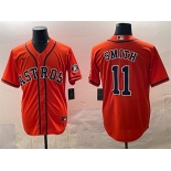 Men's Houston Astros #11 Cam Smith Orange Cool Base Stitched Jersey Men's Houston Astros #11 Cam Smith Orange Cool Base Stitched Jersey
