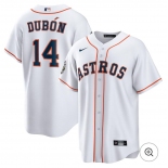 Men's Houston Astros #14 Mauricio Dubón Nike White Home Jersey Men's Houston Astros #14 Mauricio Dubón Nike White Home Jersey