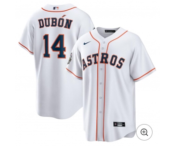 Men's Houston Astros #14 Mauricio Dubón Nike White Home Jersey