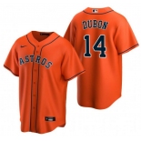 Men's Houston Astros #14 Mauricio Dubón Orange Cool Base Stitched Baseball Jersey Men's Houston Astros #14 Mauricio Dubón Orange Cool Base Stitched Baseball Jersey