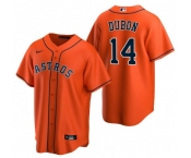 Men's Houston Astros #14 Mauricio Dubón Orange Cool Base Stitched Baseball Jersey Men's Houston Astros #14 Mauricio Dubón Orange Cool Base Stitched Baseball Jersey