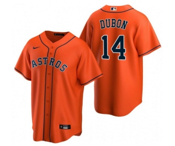 Men's Houston Astros #14 Mauricio Dubón Orange Cool Base Stitched Baseball Jersey