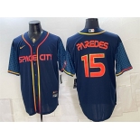 Men's Houston Astros #15 Isaac Paredes Navy City Connect Cool Base Stitched Jersey Men's Houston Astros #15 Isaac Paredes Navy City Connect Cool Base Stitched Jersey