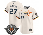 Men's Houston Astros #27 Jose Altuve Cream 2025 City Connect Limited Stitched Baseball Jersey