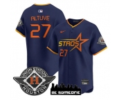 Men's Houston Astros #27 Jose Altuve Navy 2025 City Connect Limited Stitched Baseball Jersey