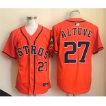 Men's Houston Astros #27 Jose Altuve Orange Limited Stitched Jersey